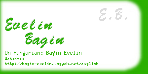 evelin bagin business card